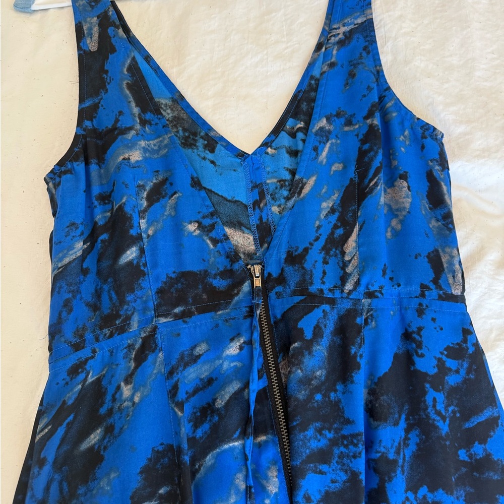 Silence + Noise Blue and Black Sheath Mini Dress - Picture 4 of 4